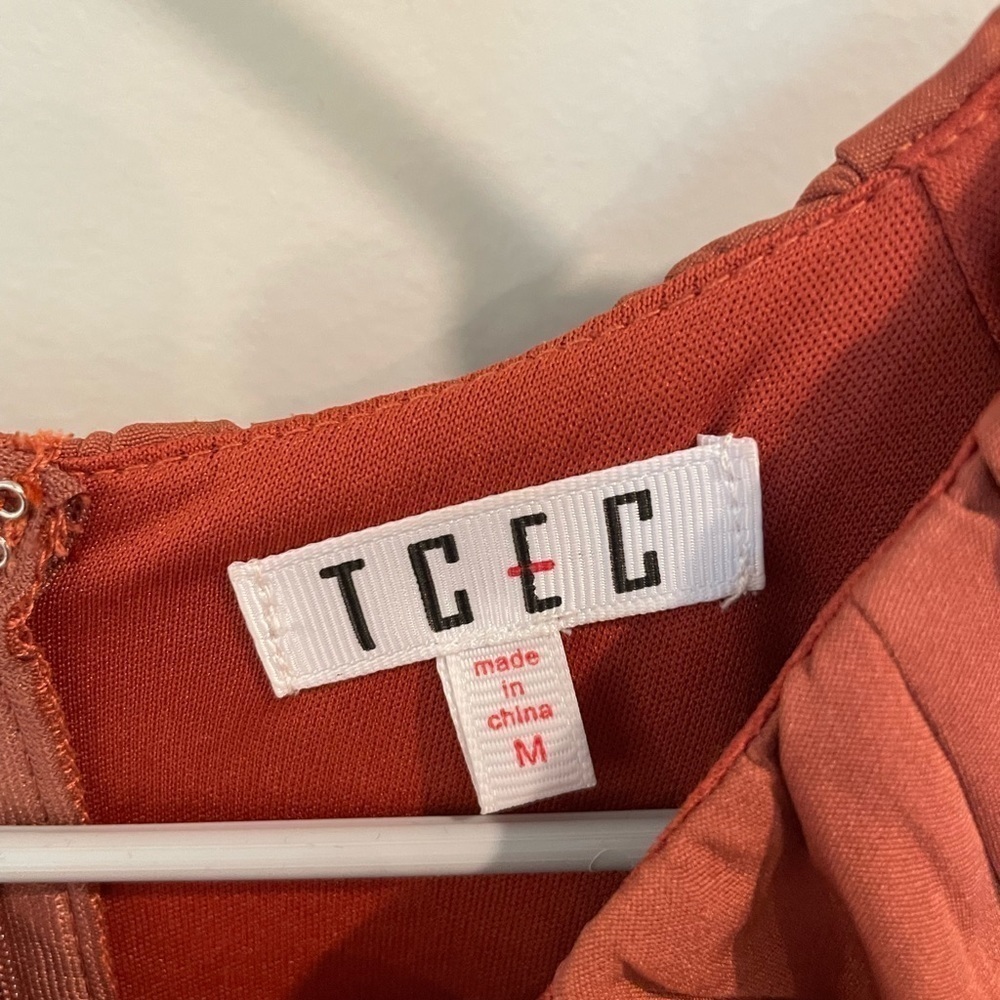 TCEC Bubble Dress in Burnt Orange - Picture 3 of 7